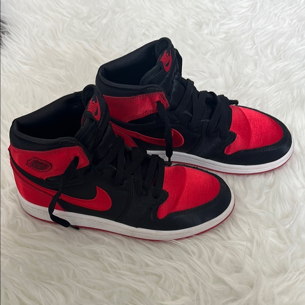 Nike Red and Black High-Top Sneakers